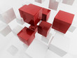 White 3d boxes / cube | Business Concept Wallpaper