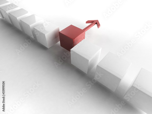 Illustration: White 3d boxes / cube | Business Concept Wallpaper White 3d boxes / cube | Business Concept Wallpaper