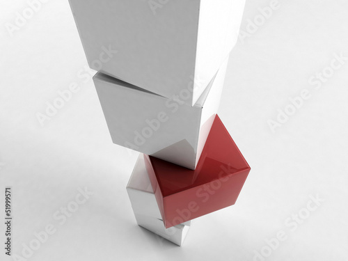 Illustration: White 3d boxes / cube | Business Concept Wallpaper White 3d boxes / cube | Business Concept Wallpaper