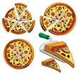 Collection of sliced pizza