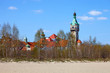 Foto: Old lighthouse seen from the beach in Sopot, Poland. Old lighthouse seen from the beach in Sopot, Poland.