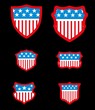 black background american flag shield vector art