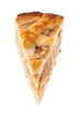 Foto: single piece of apple pie on white background single piece of apple pie on white background