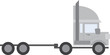 Large empty truck tractor trailer