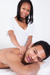 Man Receiving Massage From Female Hand