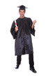 Cheerful young graduation man