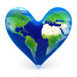 Illustration: Earth in the shape of a heart Earth in the shape of a heart