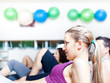 Group of people in aerobics class at the gym