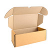 Open cardboard box. Isolated on white background.