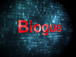 Web design concept: Blogue (french) on digital background