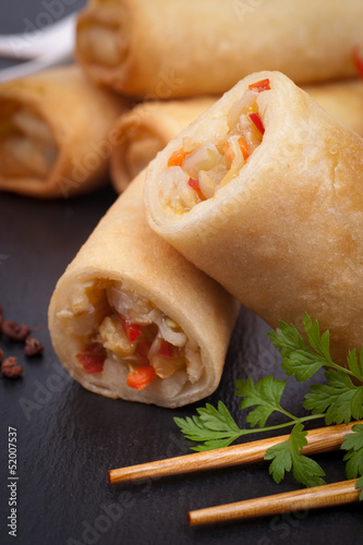 Photo: Fresh vegetarian spring rolls Fresh vegetarian spring rolls
