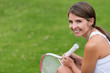 Happy tennis player