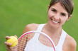 Woman playing tennis