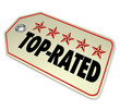 5 Star Top Rated Product Price Tag Best Item Choice