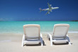 Photo: Two sunbeds overlooking Atlantic. Exuma, Bahamas Two sunbeds overlooking Atlantic. Exuma, Bahamas