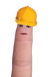 Foto: Finger mit Schutzhelm Finger mit Schutzhelm