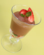 chocolate mousse and strawberry