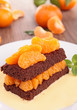 brownie and orange