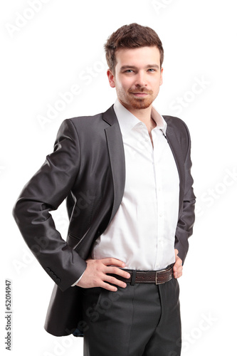 Photo: Portrait of a business man isolated on white background Portrait of a business man isolated on white background
