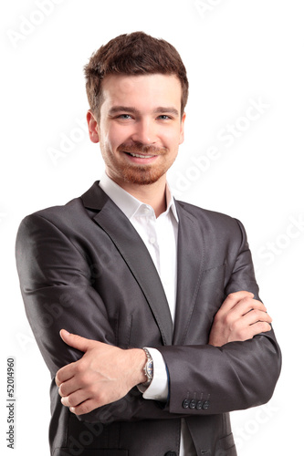 Photo: Portrait of a business man isolated on white background Portrait of a business man isolated on white background