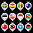 Map marker with flag-set third