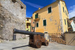 small square with cannon in Camogli