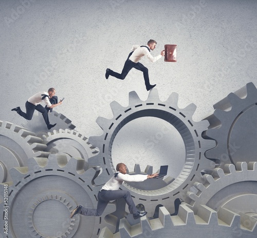 Photo: Business system and competition concept Business system and competition concept