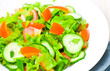 Foto: fresh vegetable salad on plate fresh vegetable salad on plate