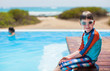 Boy at swimming pool