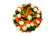 Chopped vegetables in background