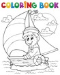 Vetor: Coloring book sailor theme 1 Coloring book sailor theme 1