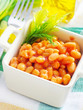 white bean with tomato sauce