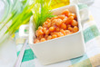 white bean with tomato sauce