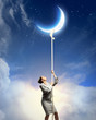 Photo: Image of businesswoman climbing the rope Image of businesswoman climbing the rope