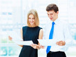 Two young business collegues.
