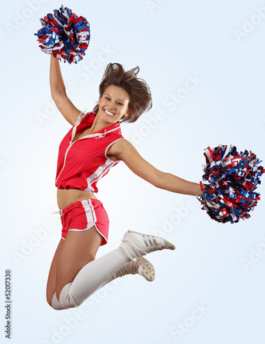Photo: cheerleader girl jumping cheerleader girl jumping