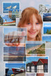 young girl choosing the place for summer holiday