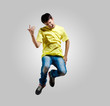 Photo: Young man dancing and jumping Young man dancing and jumping