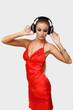 Portrait of young woman with headphones
