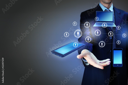 Photo: Modern wireless technology and social media Modern wireless technology and social media