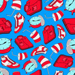 Vector: Morning things seamless Morning things seamless