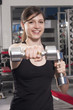 woman lifting weights