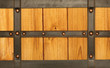 Foto: Leather belt and wooden plank Leather belt and wooden plank