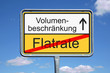 Ortsschild mit volumenbeschränkung