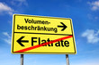 Schild mit volumenbeschränkung
