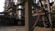 industrial construction dolly shot. montage