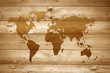 Wood-Background with Worldmap