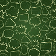 Vector: Seamless Chat Pattern with Speech Bubble Silhouette Seamless Chat Pattern with Speech Bubble Silhouette