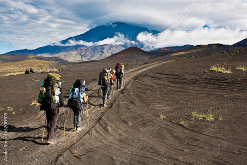 Photo: Trekking on Kamchatka. Trekking on Kamchatka.