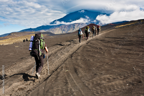 Photo: Trekking on Kamchatka. Trekking on Kamchatka.
